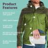 MARMOT Men’s Precip Eco Waterproof Rain Jacket – 100% Recycled, Breathable, Lightweight, Packable Raincoat(Foliage /Nori)