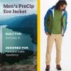 MARMOT Men’s Precip Eco Waterproof Rain Jacket – 100% Recycled, Breathable, Lightweight, Packable Raincoat(Foliage/Dark Azure)