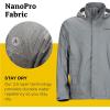 MARMOT Men’s Precip Eco Waterproof Rain Jacket – 100% Recycled, Breathable, Lightweight, Packable Raincoat(Gray)