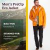 MARMOT Men’s Precip Eco Waterproof Rain Jacket – 100% Recycled, Breathable, Lightweight, Packable Raincoat(Orange Pepper)