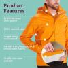 MARMOT Men’s Precip Eco Waterproof Rain Jacket – 100% Recycled, Breathable, Lightweight, Packable Raincoat(Orange Pepper)
