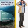 MARMOT Men’s Precip Eco Waterproof Rain Jacket – 100% Recycled, Breathable, Lightweight, Packable Raincoat(Shetland/Dark Azure)