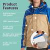 MARMOT Men’s Precip Eco Waterproof Rain Jacket – 100% Recycled, Breathable, Lightweight, Packable Raincoat(Shetland/Dark Azure)