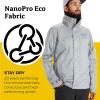 MARMOT Men’s Precip Eco Waterproof Rain Jacket – 100% Recycled, Breathable, Lightweight, Packable Raincoat(Sleet)