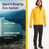 MARMOT Men’s Precip Eco Waterproof Rain Jacket – 100% Recycled, Breathable, Lightweight, Packable Raincoat(Solar)