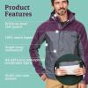MARMOT Men’s Precip Eco Waterproof Rain Jacket – 100% Recycled, Breathable, Lightweight, Packable Raincoat(Steel Onyx/Purple Fig)