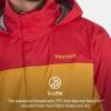 MARMOT Men’s Precip Eco Waterproof Rain Jacket – 100% Recycled, Breathable, Lightweight, Packable Raincoat(Team Red/Golden Sun – Latest Collection)