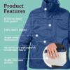 MARMOT Men’s Precip Eco Waterproof Rain Jacket (Big) – 100% Recycled, Breathable, Lightweight, Packable Raincoat(Arctic Navy)