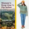 MARMOT Women’s Drop Line 1/2 Zip Pullover Jacket – Lightweight, Breathable 100-Weight Sweater Fleece(Blue Agave Nordic)