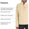 MARMOT Women’s Drop Line 1/2 Zip Pullover Jacket – Lightweight, Breathable 100-Weight Sweater Fleece(Light Oak)