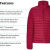 MARMOT Women’s Echo Featherless Jacket – Lightweight, Down-Alternative Insulated Jacket(Red Mulberry)