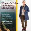 MARMOT Women’s Echo Featherless Long Jacket – Mid-Thigh, Lightweight Down-Alternative Puffer with Hood(Arctic Navy Shiny)