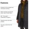 MARMOT Women’s Echo Featherless Long Jacket – Mid-Thigh, Lightweight Down-Alternative Puffer with Hood(Black Shiny – Latest Collection)