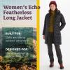 MARMOT Women’s Echo Featherless Long Jacket – Mid-Thigh, Lightweight Down-Alternative Puffer with Hood(Black Shiny)