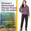 MARMOT Women’s Homestead Full-Zip Jacket – Blanket-Soft High-Pile Sherpa Fleece(Hazy Purple)