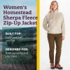 MARMOT Women’s Homestead Full-Zip Jacket – Blanket-Soft High-Pile Sherpa Fleece(Sandbar)