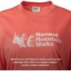MARMOT Women’s MMW Short-Sleeve Tee Shirt – Screen Printed Graphic on Soft, Breathable, Eco-Friendly Cotton/Poly Blend(Grapefruit)