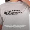 MARMOT Women’s MMW Short-Sleeve Tee Shirt – Screen Printed Graphic on Soft, Breathable, Eco-Friendly Cotton/Poly Blend(Light Grey Heather)
