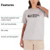 MARMOT Women’s MMW Short-Sleeve Tee Shirt – Screen Printed Graphic on Soft, Breathable, Eco-Friendly Cotton/Poly Blend(Light Grey Heather)