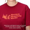 MARMOT Women’s MMW Short-Sleeve Tee Shirt – Screen Printed Graphic on Soft, Breathable, Eco-Friendly Cotton/Poly Blend(Red Mulberry)