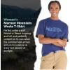 MARMOT Women’s MMW Short-Sleeve Tee Shirt – Screen Printed Graphic on Soft, Breathable, Eco-Friendly Cotton/Poly Blend(Twilight Blue)