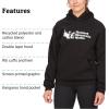 MARMOT Women’s Marmot for Life Hoody – Hooded Sweatshirt with Screen Printed Graphic, Double-Layer Hood and Kangaroo Pocket(Black)