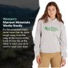 MARMOT Women’s Marmot for Life Hoody – Hooded Sweatshirt with Screen Printed Graphic, Double-Layer Hood and Kangaroo Pocket(Light Grey Heather)