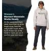 MARMOT Women’s Marmot for Life Hoody – Hooded Sweatshirt with Screen Printed Graphic, Double-Layer Hood and Kangaroo Pocket(Light Grey Heather/Olive Grove)