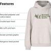 MARMOT Women’s Marmot for Life Hoody – Hooded Sweatshirt with Screen Printed Graphic, Double-Layer Hood and Kangaroo Pocket(Light Grey Heather/Olive Grove)