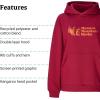 MARMOT Women’s Marmot for Life Hoody – Hooded Sweatshirt with Screen Printed Graphic, Double-Layer Hood and Kangaroo Pocket(Red Mulberry)