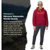 MARMOT Women’s Marmot for Life Hoody – Hooded Sweatshirt with Screen Printed Graphic, Double-Layer Hood and Kangaroo Pocket(Red Mulberry)