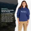 MARMOT Women’s Marmot for Life Hoody – Hooded Sweatshirt with Screen Printed Graphic, Double-Layer Hood and Kangaroo Pocket(Twilight Blue)