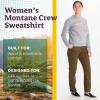 MARMOT Women’s Montane Crew Sweatshirt – Screen Printed Graphic on Warm, Breathable, Eco-Friendly Cotton/Poly Blend(Grey Heather)