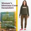 MARMOT Women’s Montane Crew Sweatshirt – Screen Printed Graphic on Warm, Breathable, Eco-Friendly Cotton/Poly Blend(Nori)