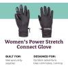 MARMOT Women’s Power Stretch Connect Cool-Weather Glove – Warm, All-Purpose Liner with Touchscreen Compatible Fingertips(Black)