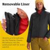 MARMOT Women’s Ramble 3-in-1 Component Jacket – Recycled Waterproof Shell with Hood and Removable Insulated Thermal R Liner(Black)