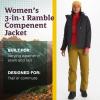MARMOT Women’s Ramble 3-in-1 Component Jacket – Recycled Waterproof Shell with Hood and Removable Insulated Thermal R Liner(Black)