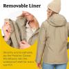 MARMOT Women’s Ramble 3-in-1 Component Jacket – Recycled Waterproof Shell with Hood and Removable Insulated Thermal R Liner(Vetiver)
