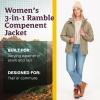MARMOT Women’s Ramble 3-in-1 Component Jacket – Recycled Waterproof Shell with Hood and Removable Insulated Thermal R Liner(Vetiver)