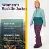 MARMOT Women’s Rocklin Full Zip Fleece Jacket(Blue Agave/Dark Jungle)