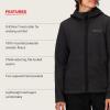 MARMOT womens Women’s Drop Line Full-zip Hoody(Black Heather)