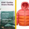 Marmot Kids Guides Down Hoody – 700 Fill Insulated, Water-Resistant, Lightweight Puffer Jacket with Hood(Grapefruit/Tangelo)