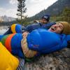 Marmot Men’s Sawtooth 15° Sleeping Bag, 650 Fill Down for Camping & Backpacking(Dark Azure/Foliage)
