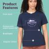 Marmot Women’s Logo T-Shirts – Printed Graphic on Cotton Tee(Culebra Arctic Navy)