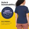 Marmot Women’s Logo T-Shirts – Printed Graphic on Cotton Tee(Culebra Arctic Navy)