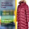 Marmot womens Montreaux Full-length Down Puffer Coat(Berry Wine)