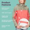 Marmot womens Women’s Precip Eco Waterproof Rain Jacket(Grapefruit/Vetiver)