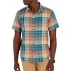 MARMOT Men’s Aerobora Short Sleeve Button-Down Shirt – Lightweight, Packable, Quick-Drying UPF Protection(Dark Jungle Wayland Plaid)