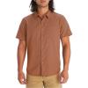MARMOT Men’s Aerobora Short Sleeve Button-Down Shirt – Lightweight, Packable, Quick-Drying UPF Protection(Sunburn)