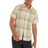 MARMOT Men’s Aerobora Short Sleeve Button-Down Shirt – Lightweight, Packable, Quick-Drying UPF Protection(Vetiver Wayland Plaid)